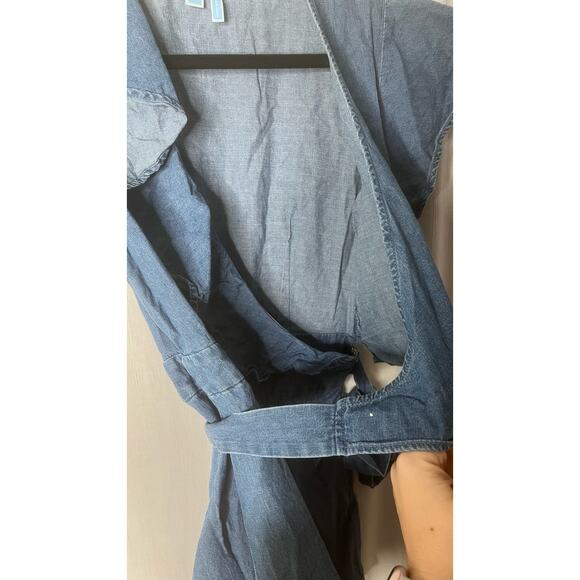Draper James Denim Wrap Romper Size 0 - Picture 3 of 5